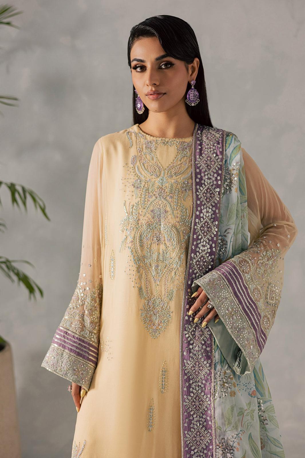 Nureh luxury pure embroidered chiffon