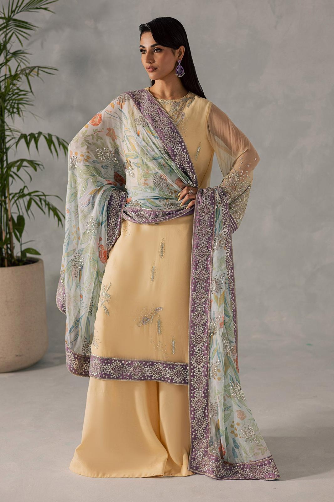 Nureh luxury pure embroidered chiffon