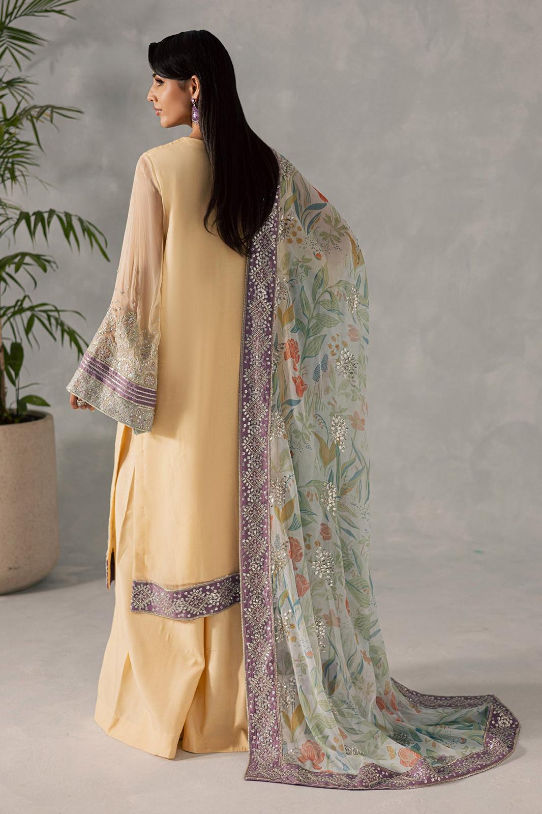 Nureh luxury pure embroidered chiffon