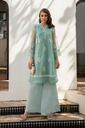 Maria b (Festive)chiffon embroidered long shirt