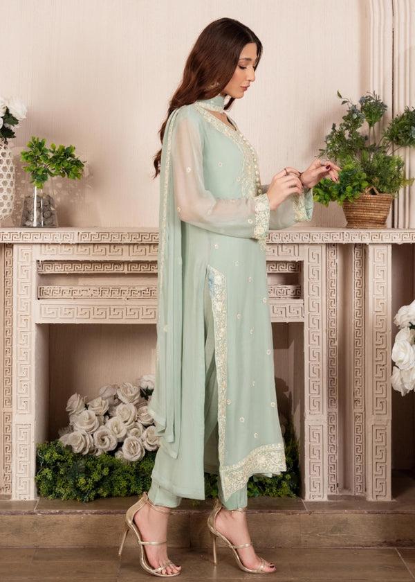 Pakistani Party Wear Chiffon Suit | Sultana Threads