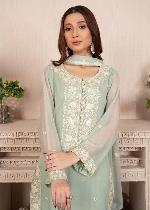 Pakistani Party Wear Chiffon Suit | Sultana Threads