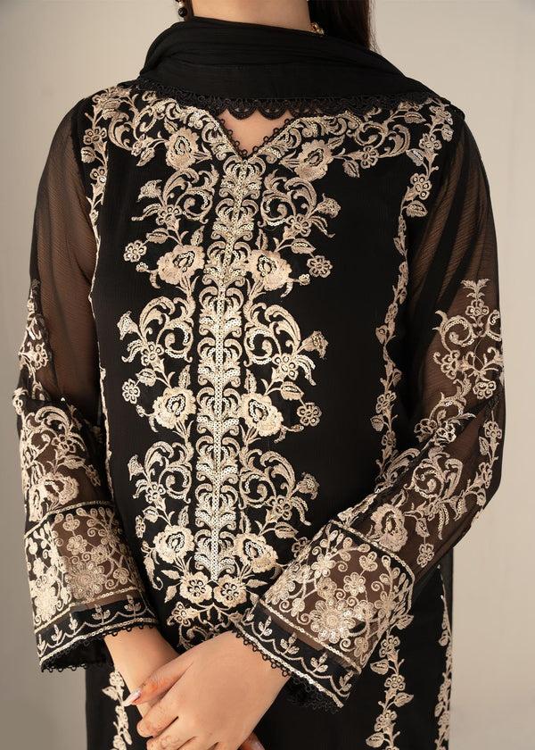 Pakistani Chiffon Embroidered Suit – Ready to Wear | Sultana Threads