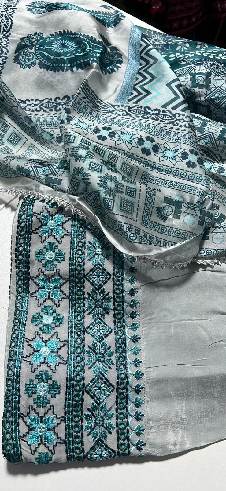 Pakistani Chiffon Embroidered Suit – Ready to Wear | Sultana Threads