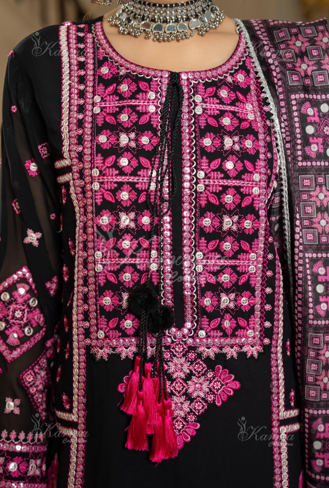 Karma chiffon embroidered