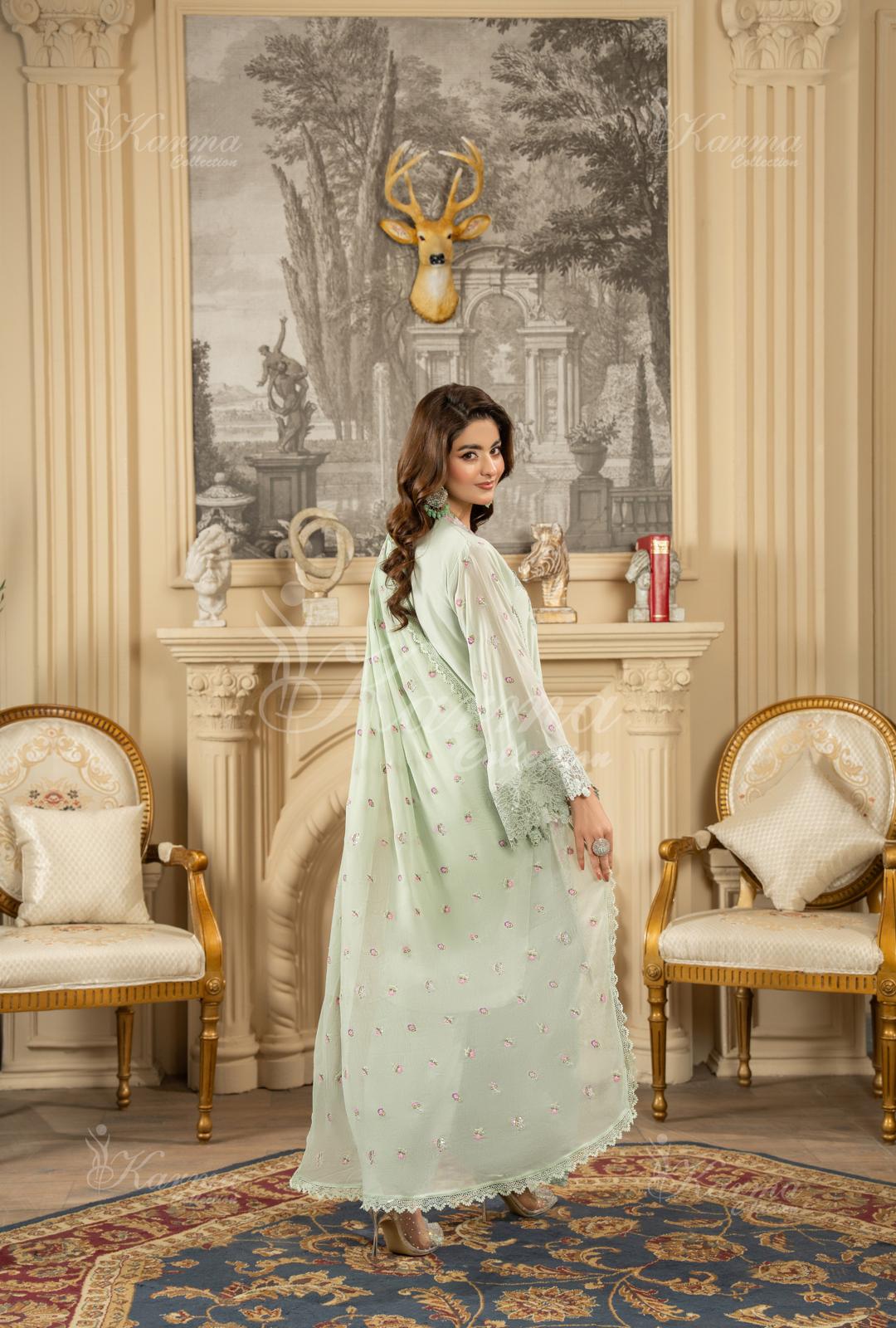 Karma Chiffon Embroidered