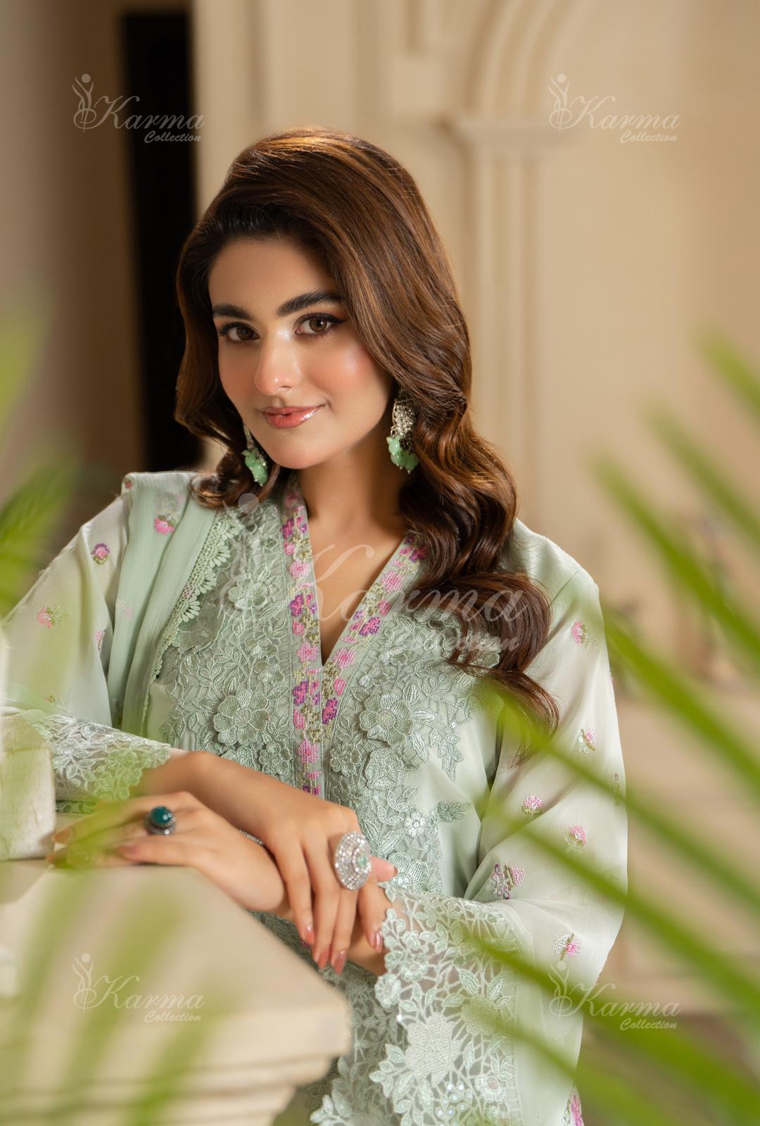 Karma Chiffon Embroidered