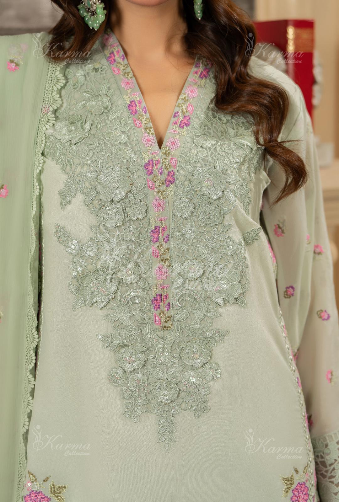 Karma Chiffon Embroidered