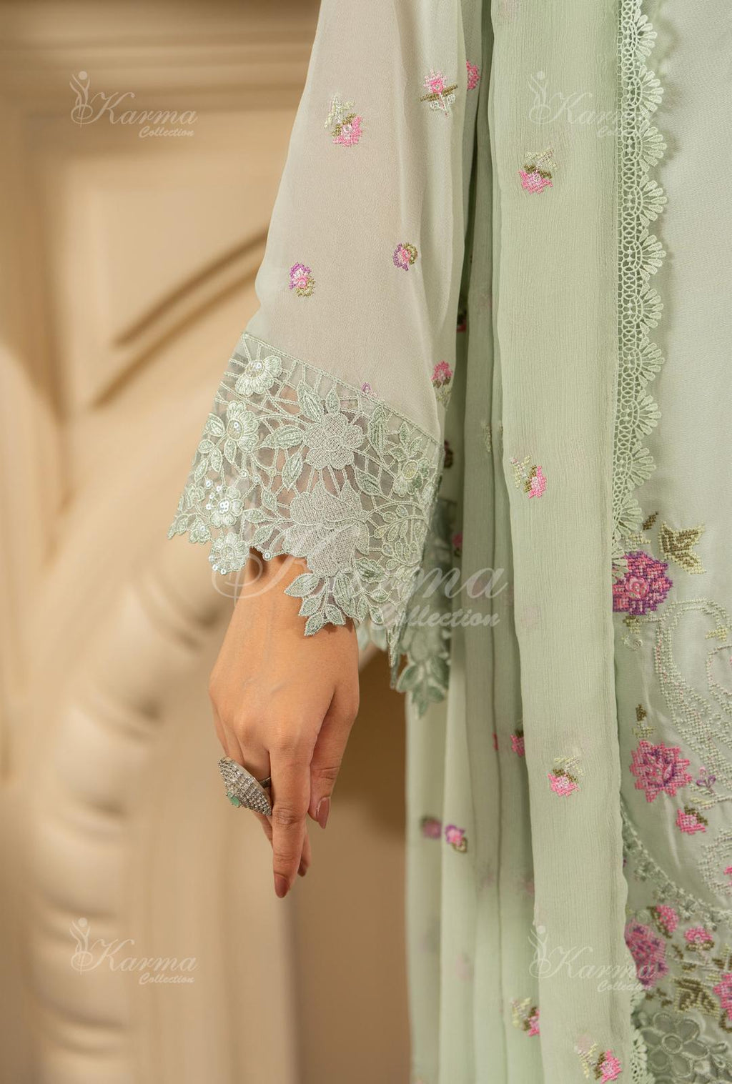 Karma Chiffon Embroidered