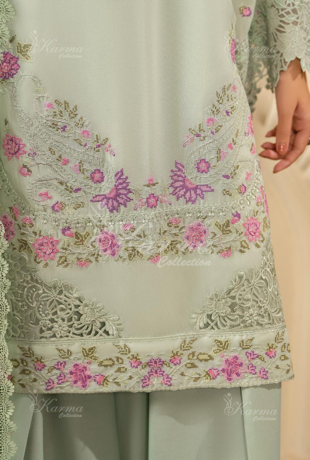 Karma Chiffon Embroidered