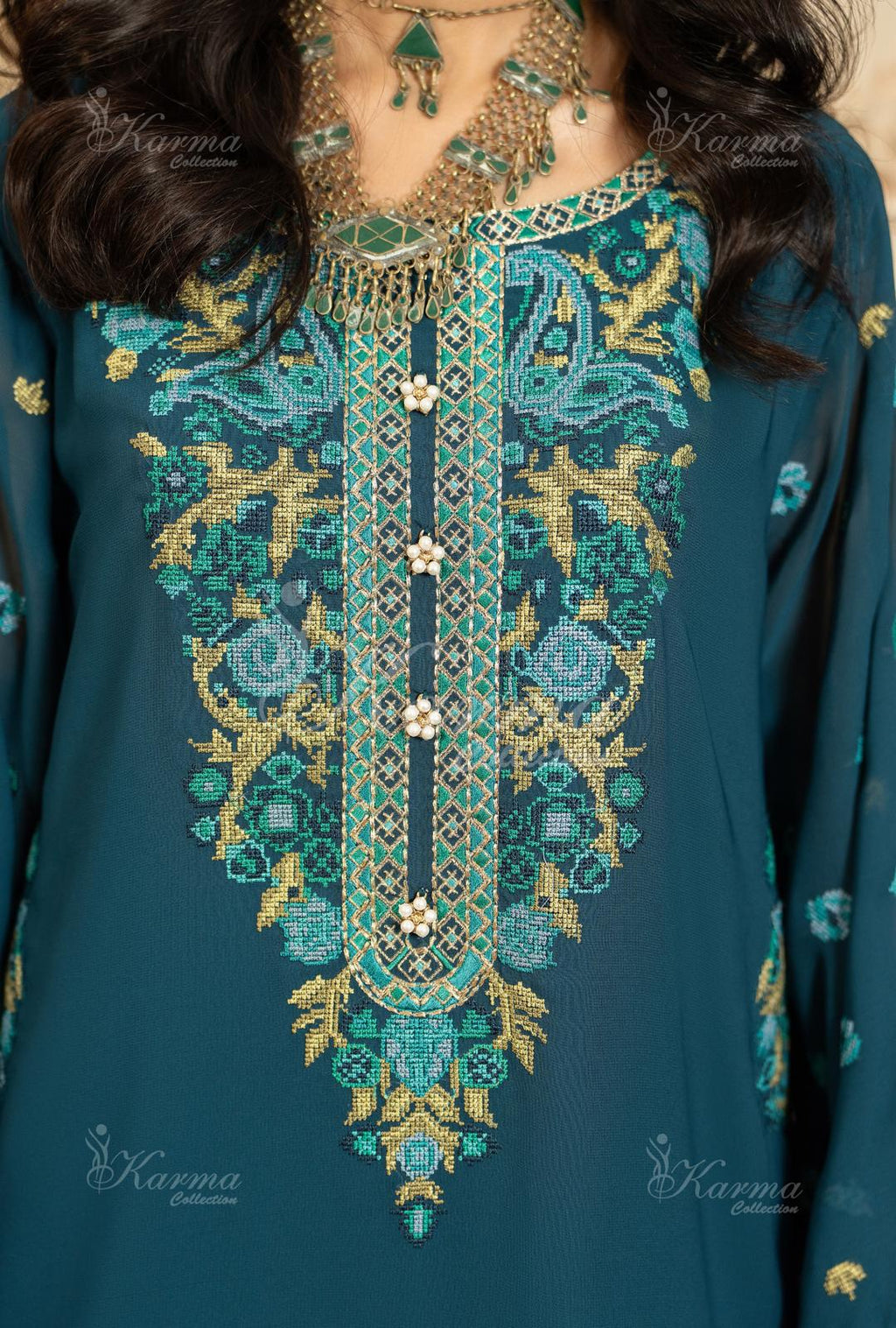 Karma chiffon Embroidered