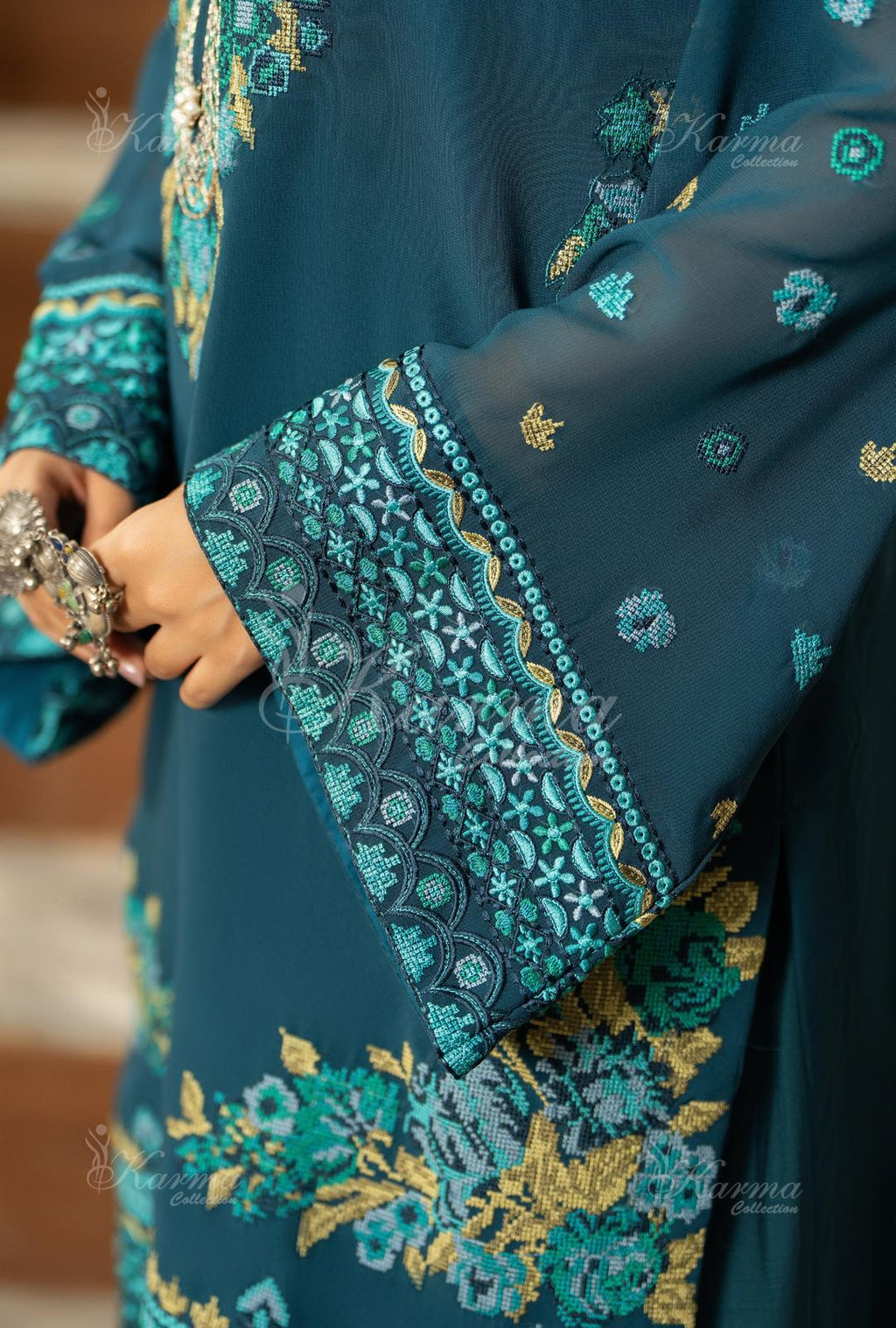 Karma chiffon Embroidered