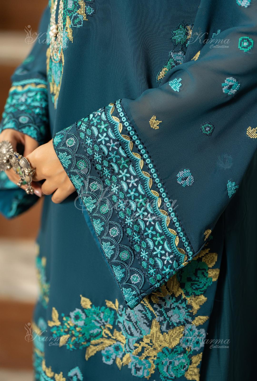 Karma chiffon Embroidered