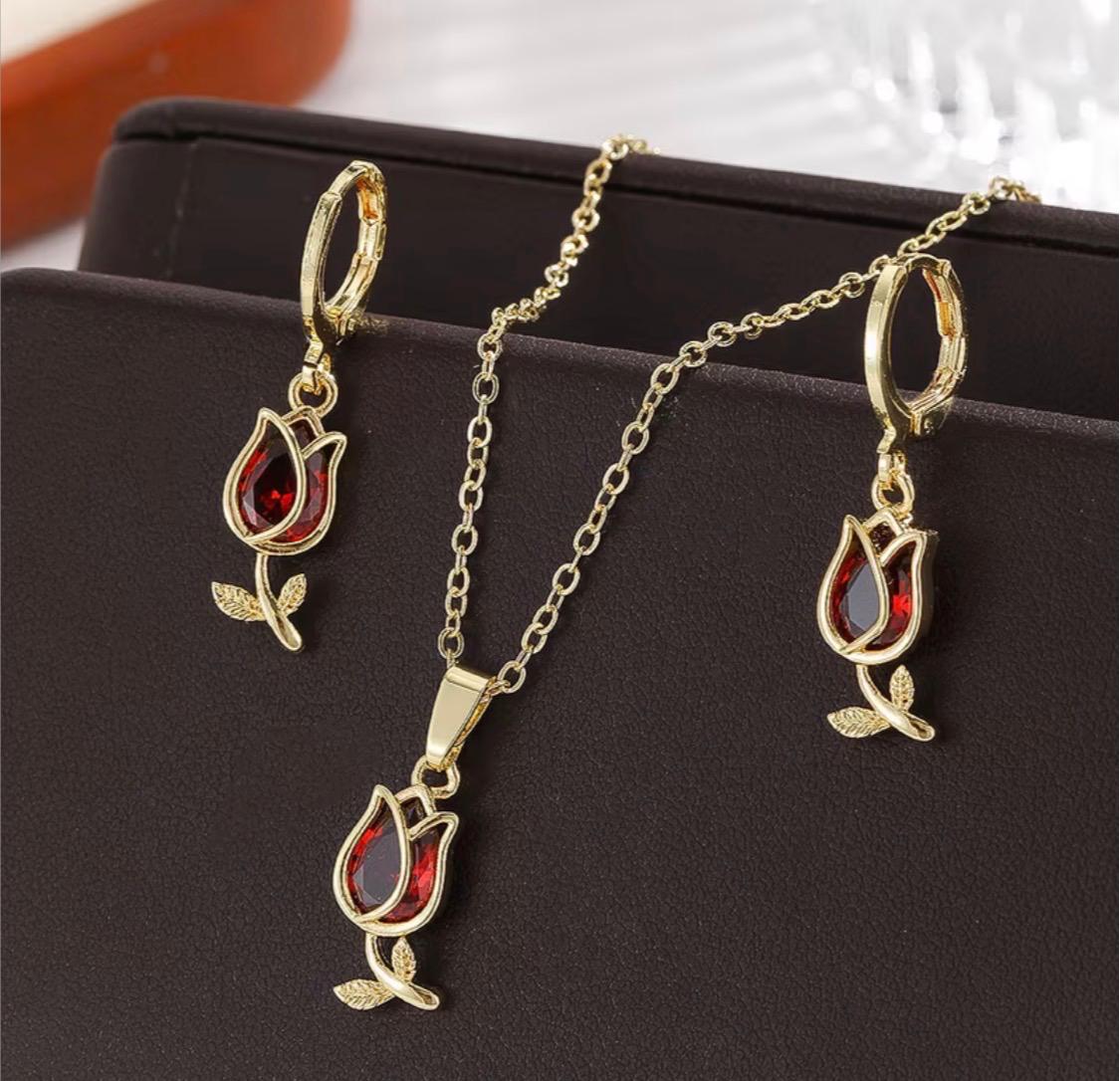 Gorgeous Tulip Design fashion Jewelry set