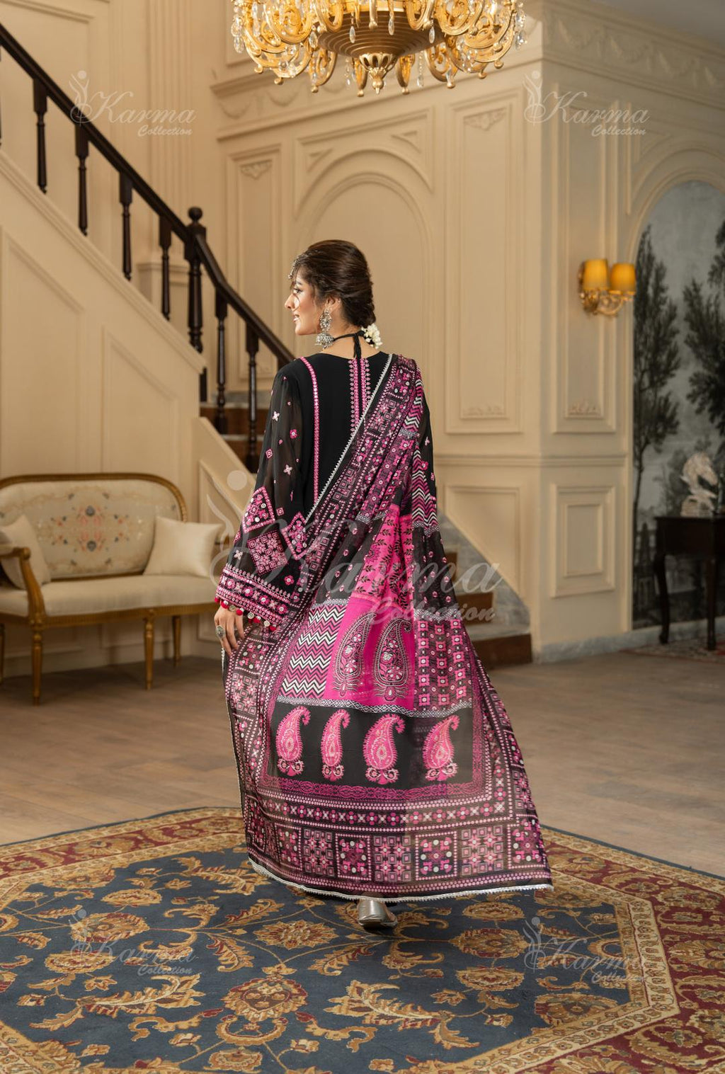 Karma chiffon embroidered