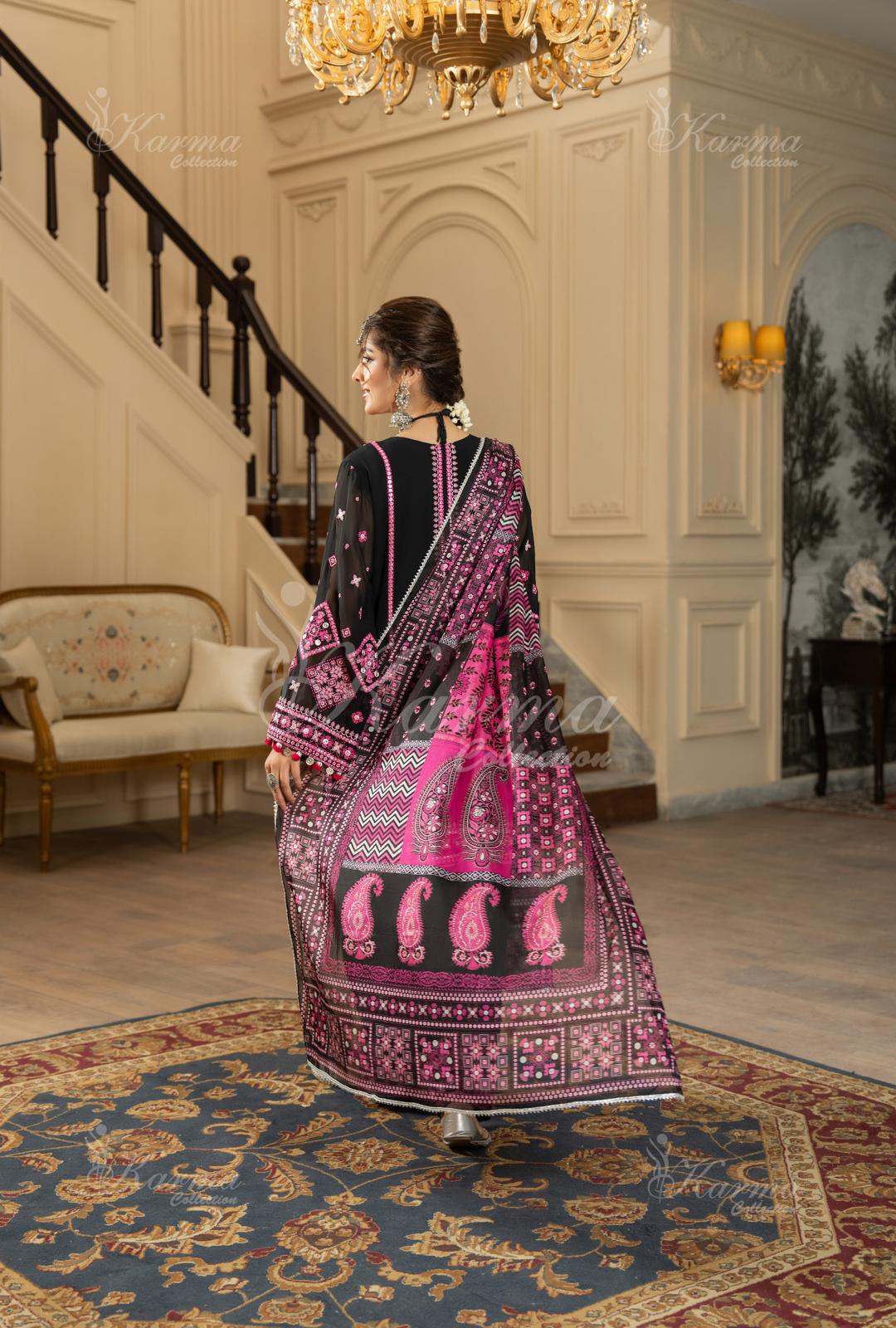 Karma chiffon embroidered