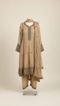Gold organza bespoke shalwar kameez