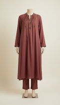 Maroon lawn contemporary ensemble
